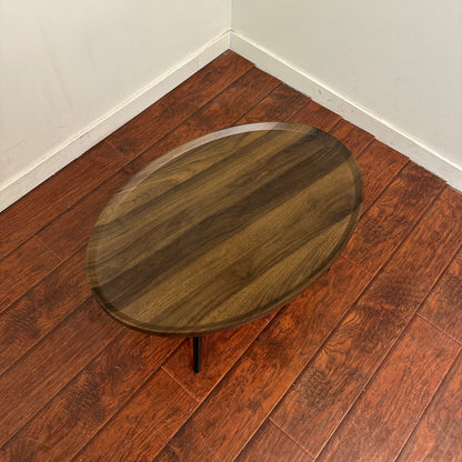 Walnut-Look Oval Coffee Table