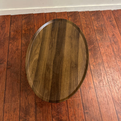 Walnut-Look Oval Coffee Table