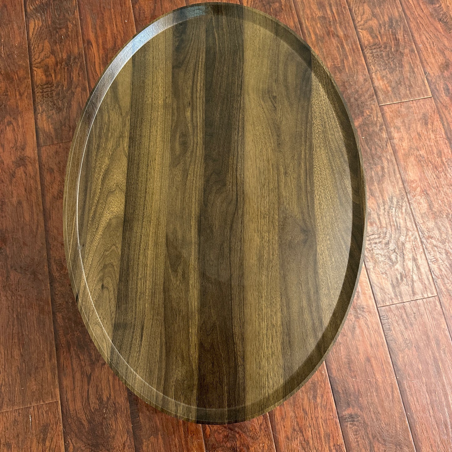 Walnut-Look Oval Coffee Table