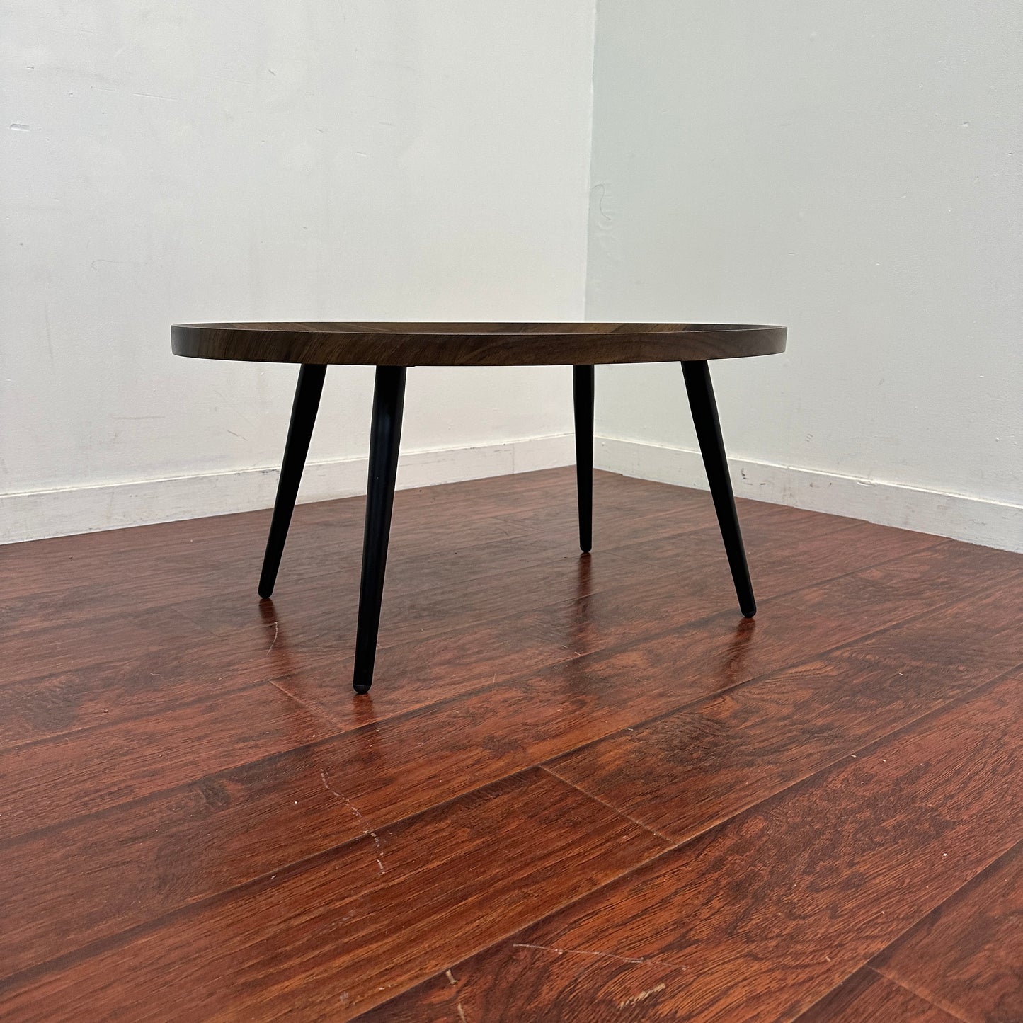 Walnut-Look Oval Coffee Table