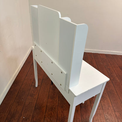 White Vanity with Stool