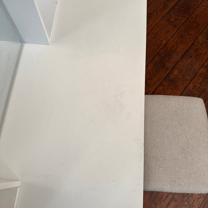 White Vanity with Stool