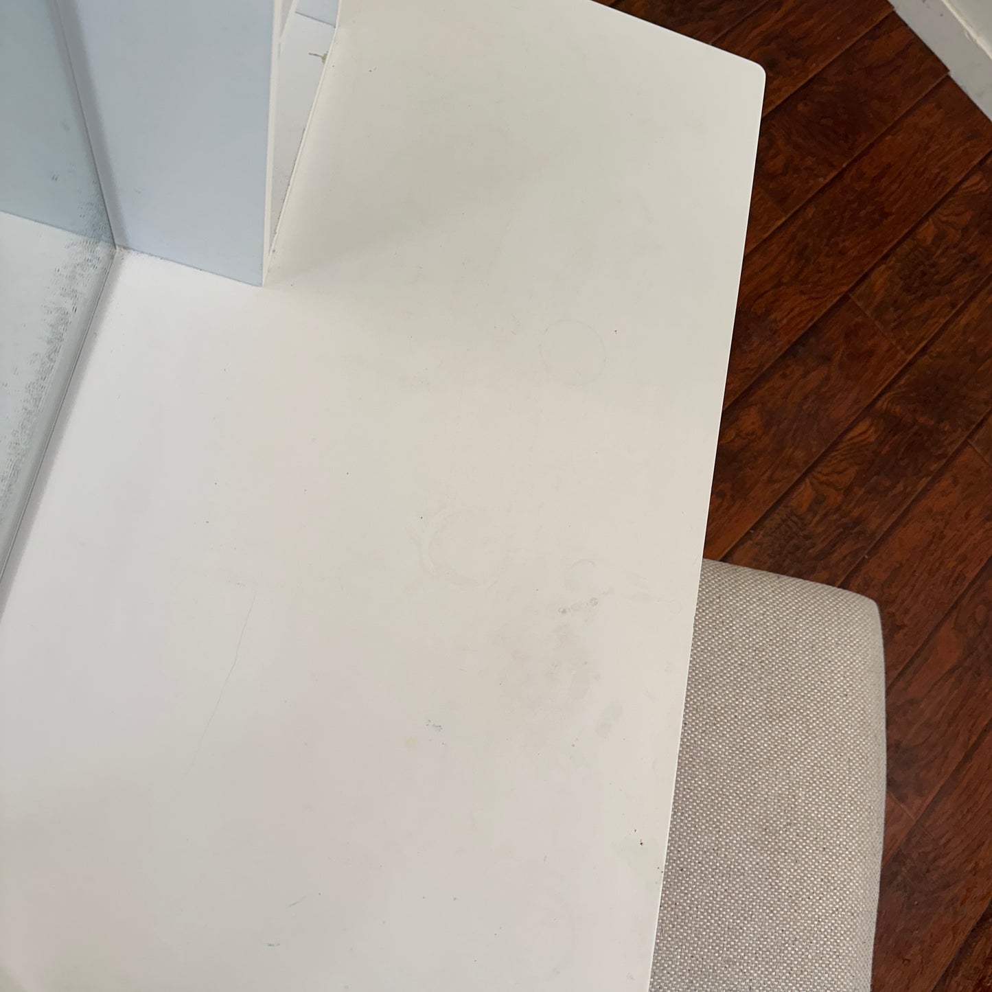 White Vanity with Stool