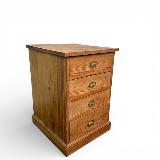 Vintage Wood 4 Drawers Chest of Drawers