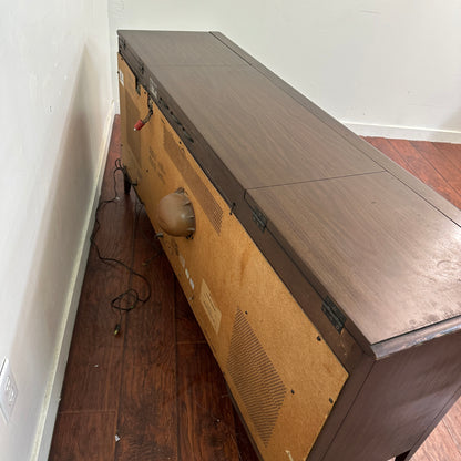 Mid-Century Console TV Cabinet with Original Television (1960s–1970s)