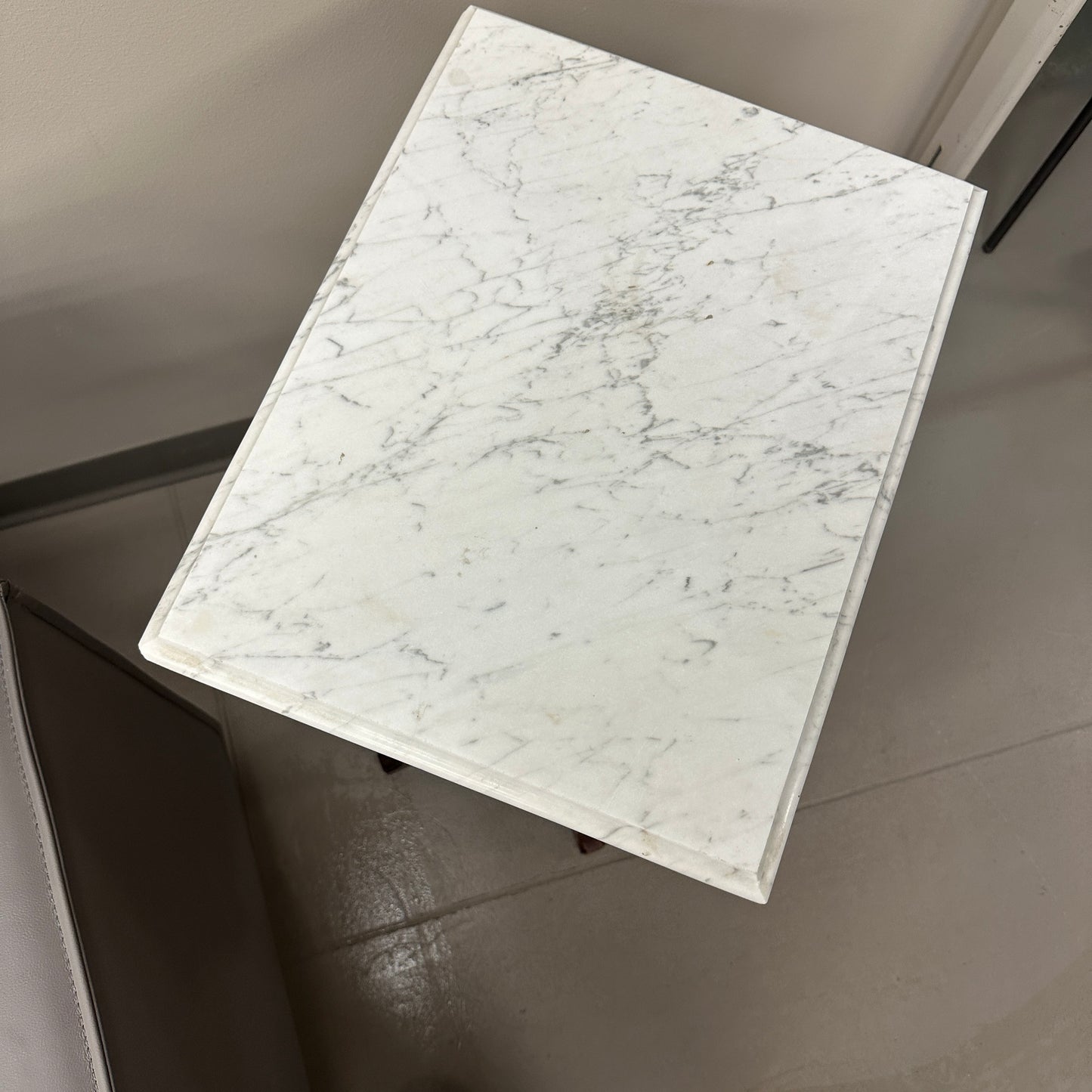 Vintage Mahogany Marble Top Nightstand