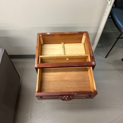 Vintage Mahogany Marble Top Nightstand