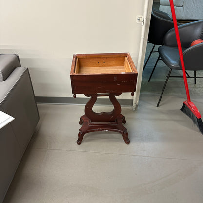 Vintage Mahogany Marble Top Nightstand