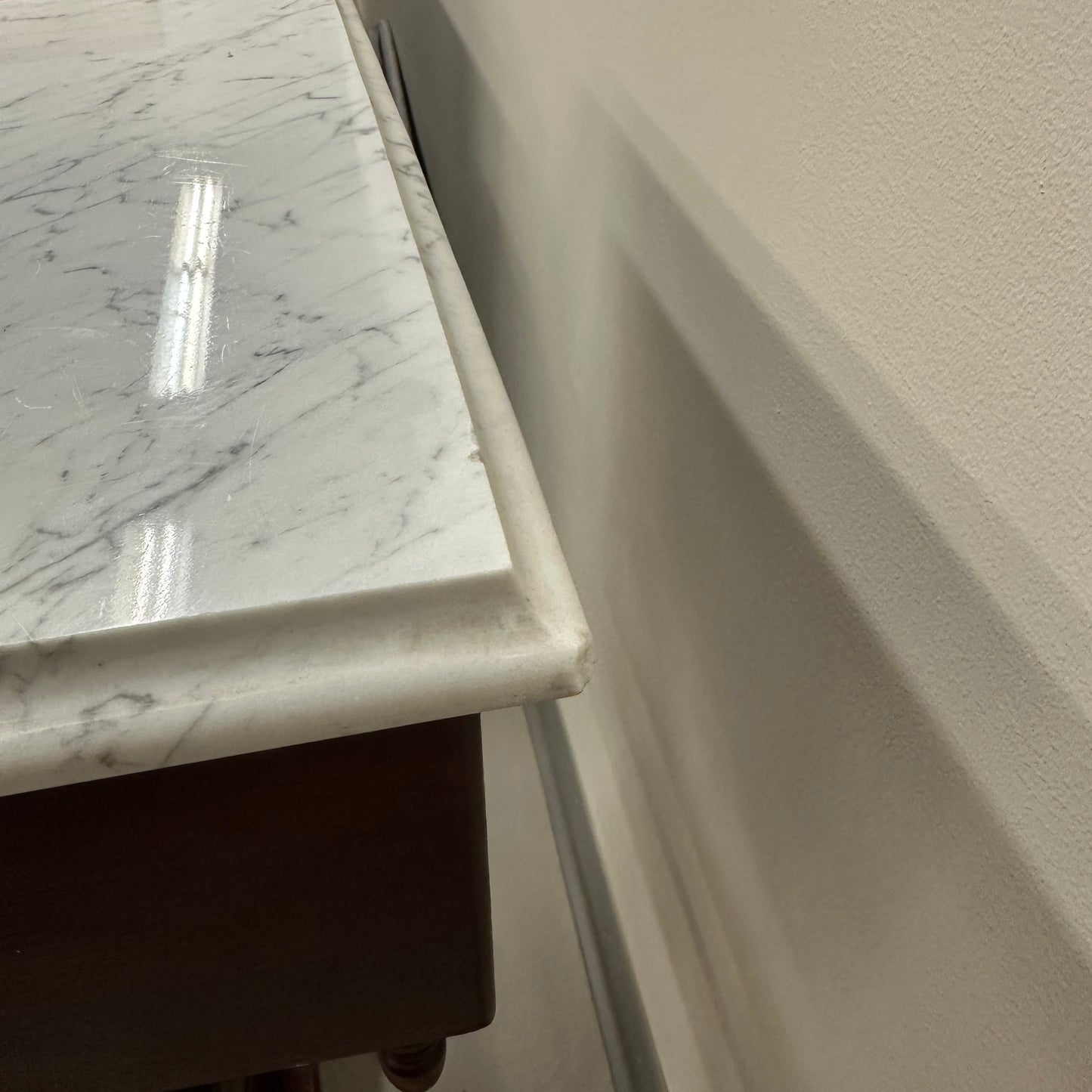 Vintage Mahogany Marble Top Nightstand