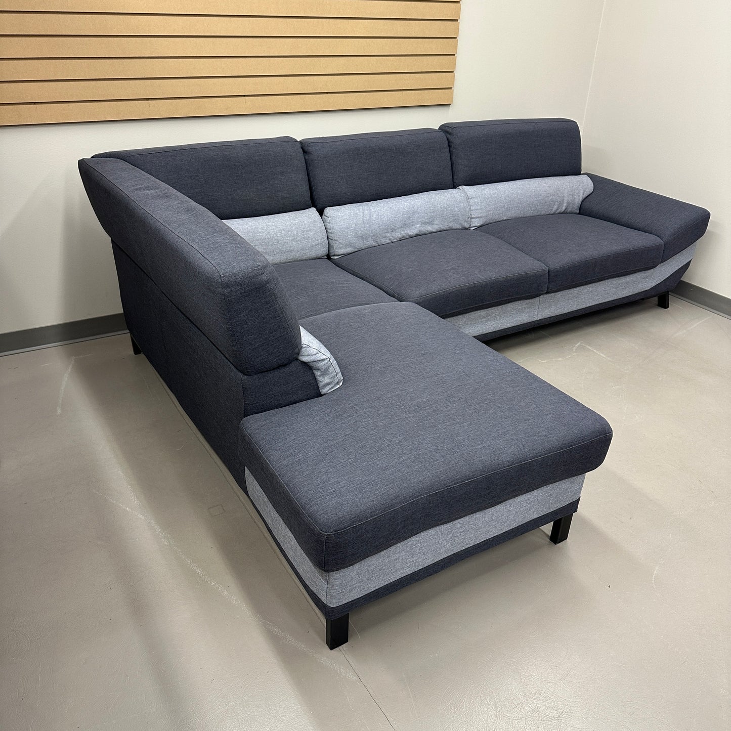 Dark Blue & Grey Modern Sectional