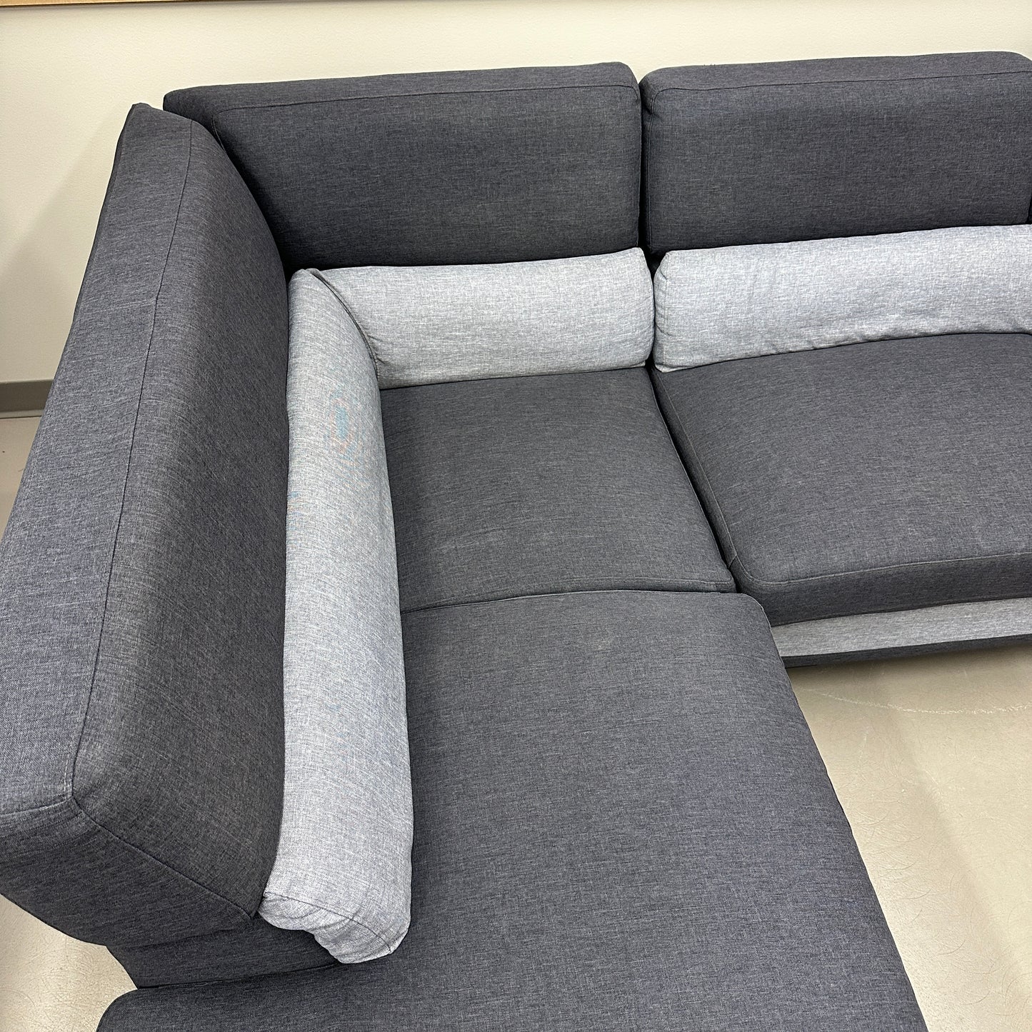 Dark Blue & Grey Modern Sectional