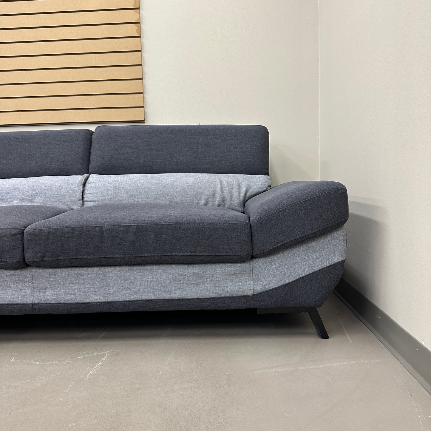 Dark Blue & Grey Modern Sectional