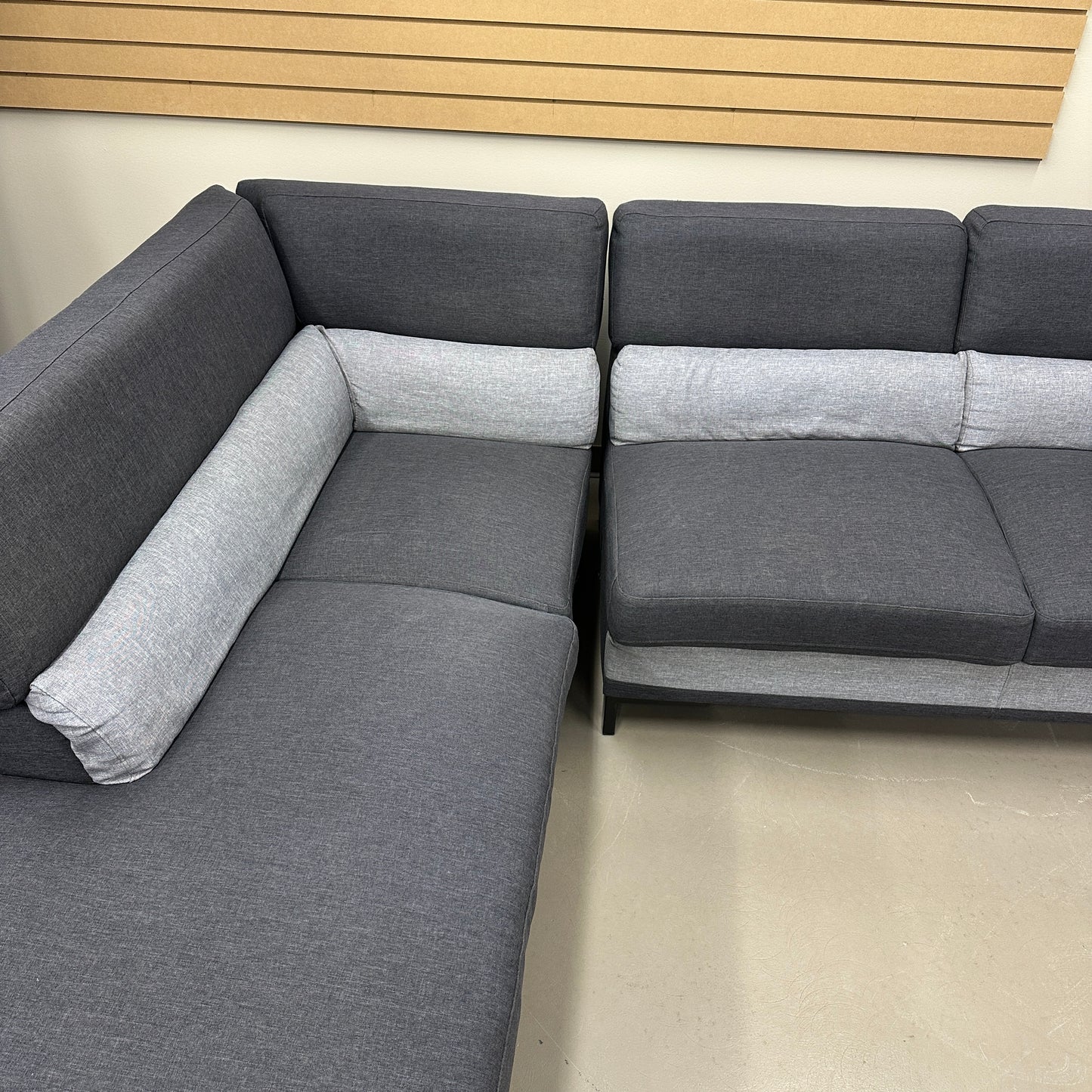 Dark Blue & Grey Modern Sectional