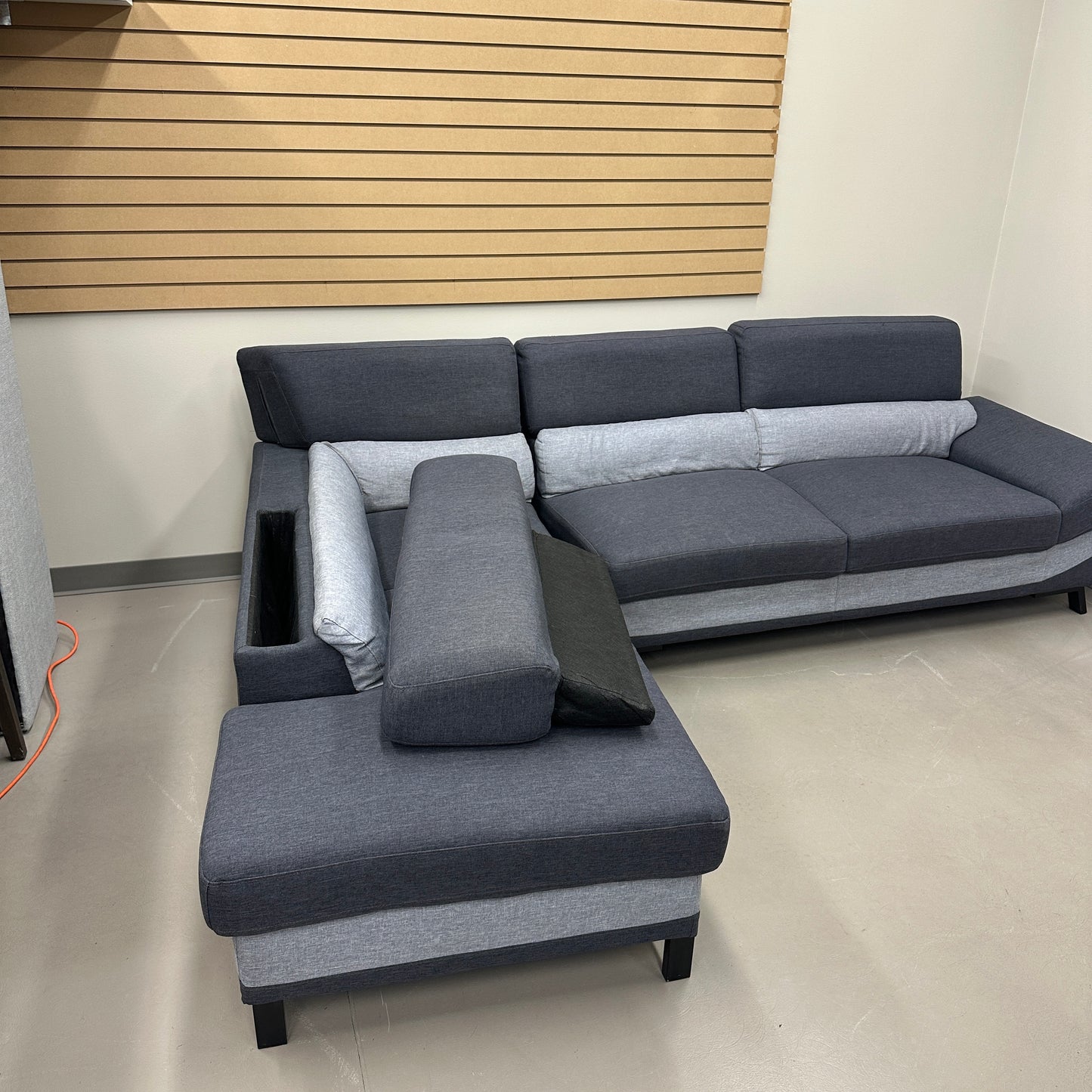 Dark Blue & Grey Modern Sectional