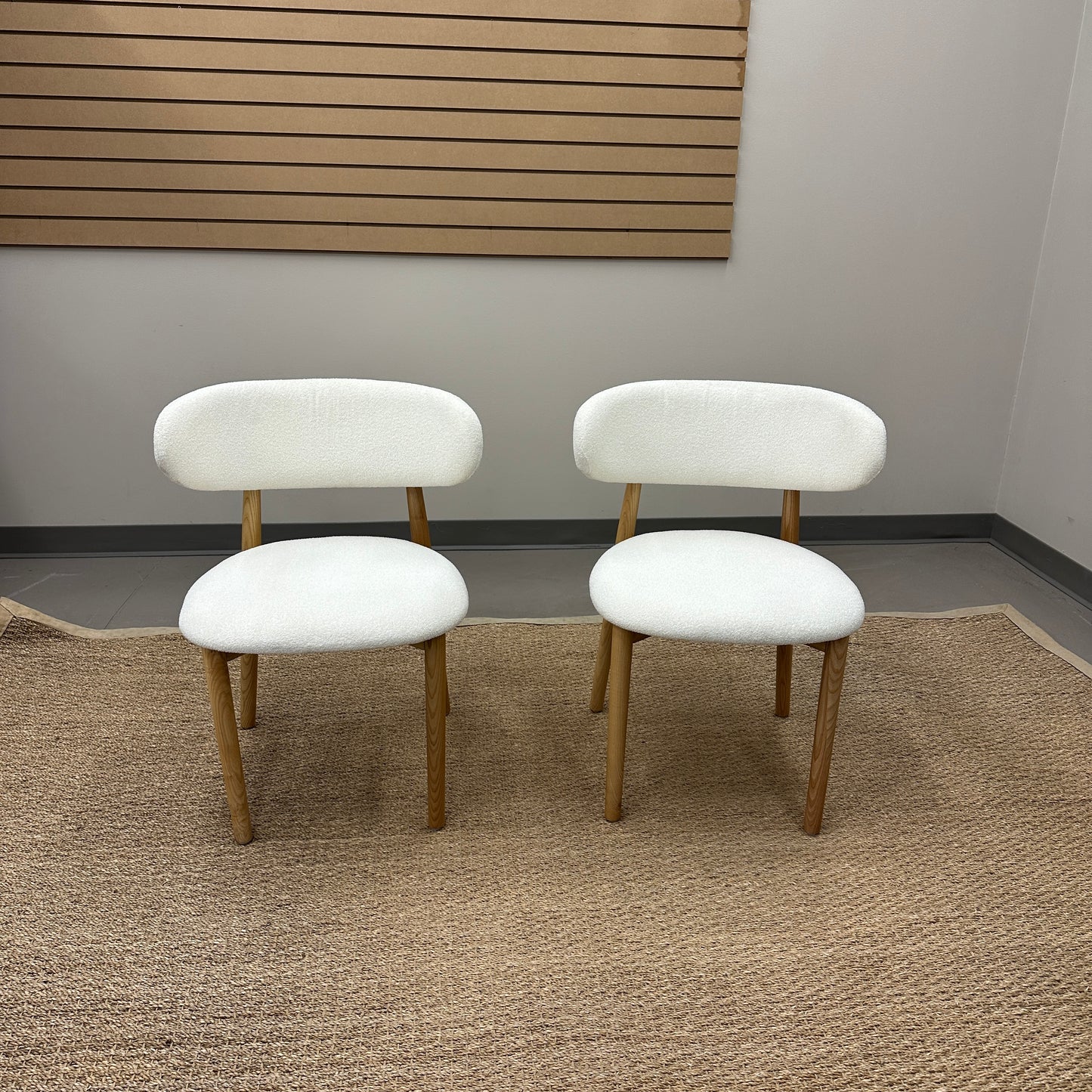 Boucle Dining Chairs (x2)