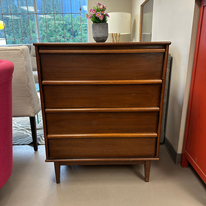 Mid-Century Modern 4 Drawers Highboy Dresser