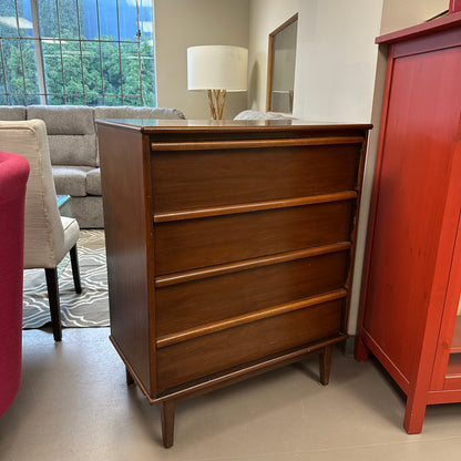 Mid-Century Modern 4 Drawers Highboy Dresser