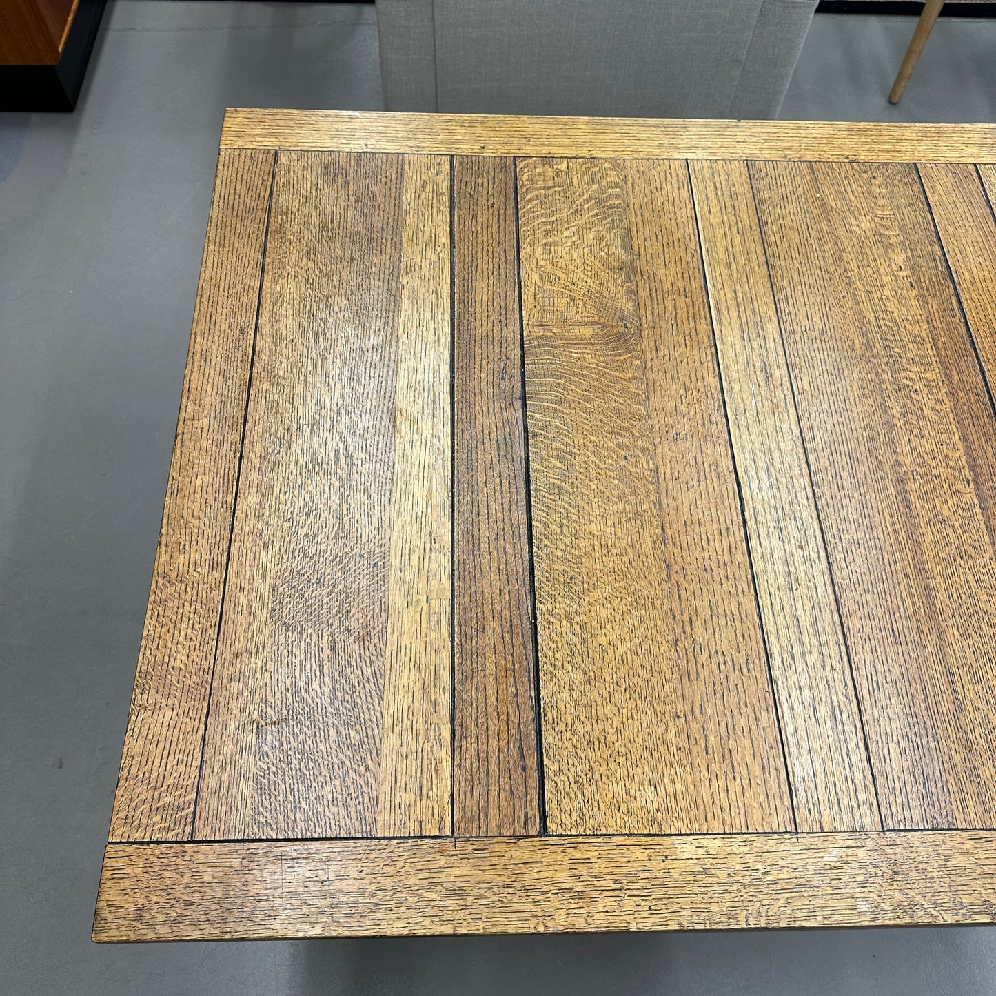 1890's Solid Oak Draw Leaf Dining Table