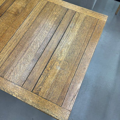 1890's Solid Oak Draw Leaf Dining Table