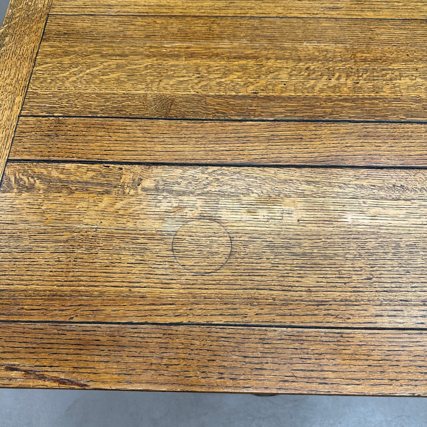 1890's Solid Oak Draw Leaf Dining Table