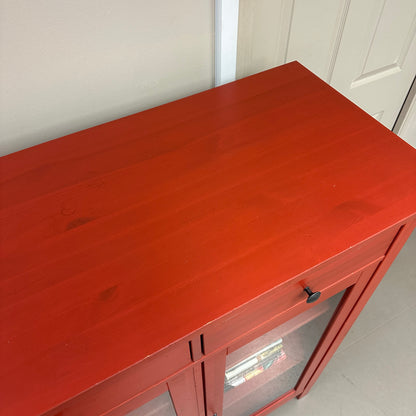 Hemnes Red Linen Cabinet