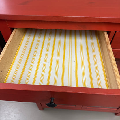 Hemnes Red Linen Cabinet