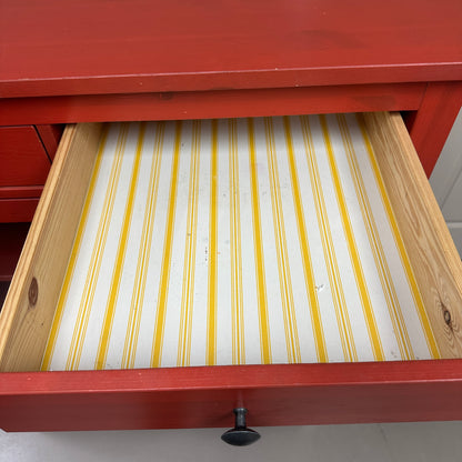 Hemnes Red Linen Cabinet