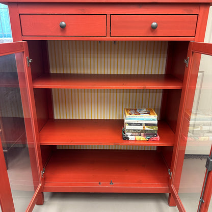 Hemnes Red Linen Cabinet