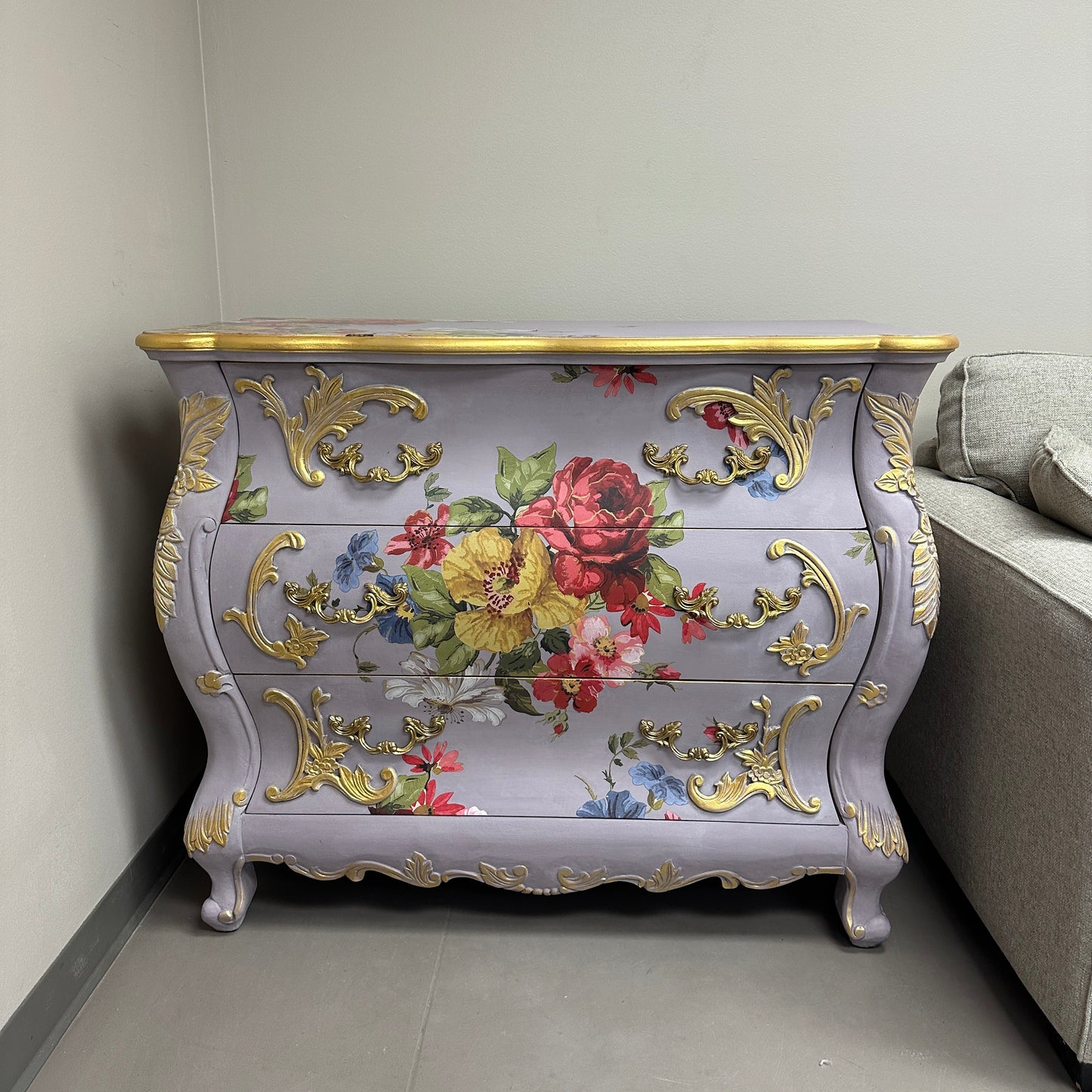 Bombay Floral 3 Drawers Dresser