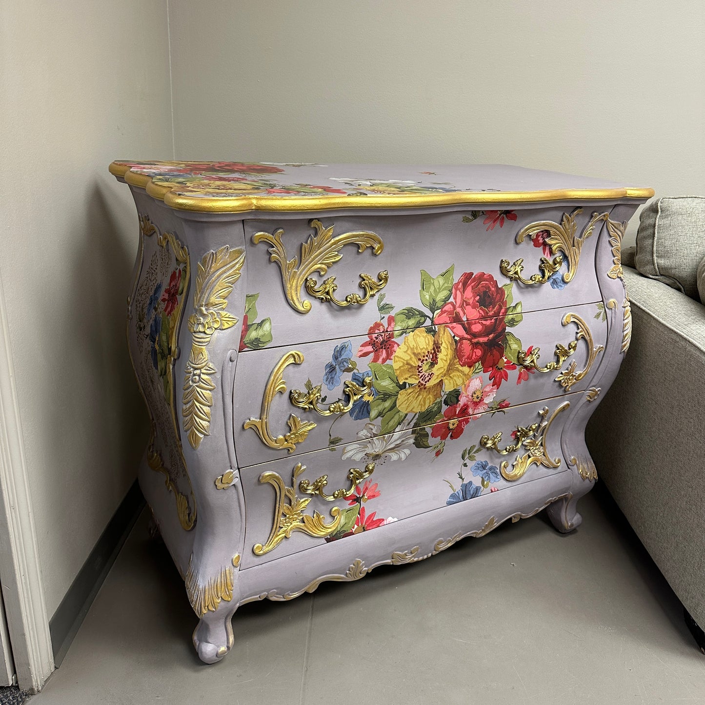 Bombay Floral 3 Drawers Dresser