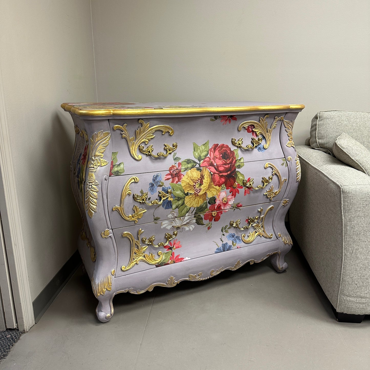 Bombay Floral 3 Drawers Dresser