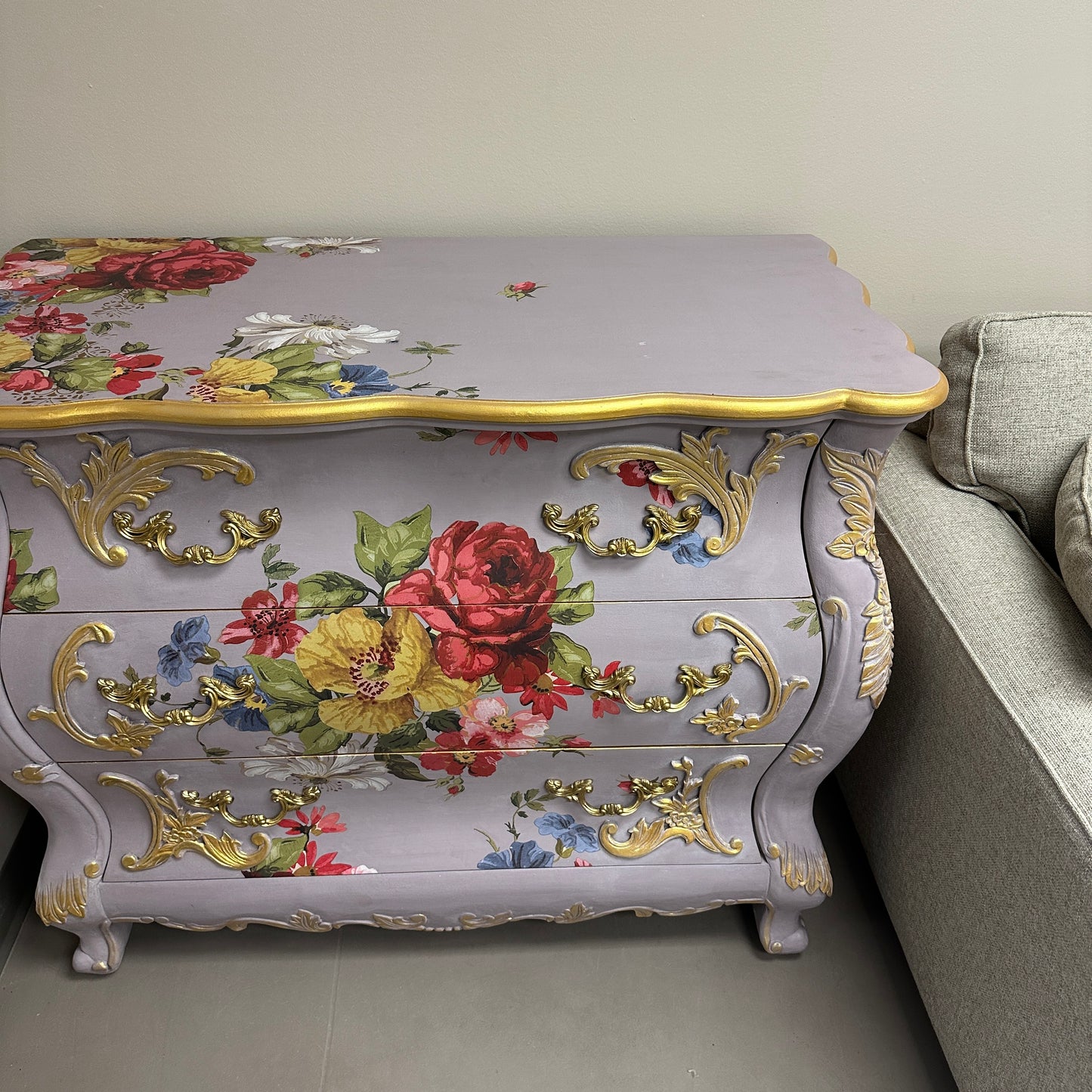 Bombay Floral 3 Drawers Dresser