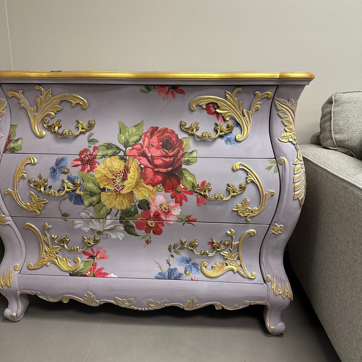 Bombay Floral 3 Drawers Dresser