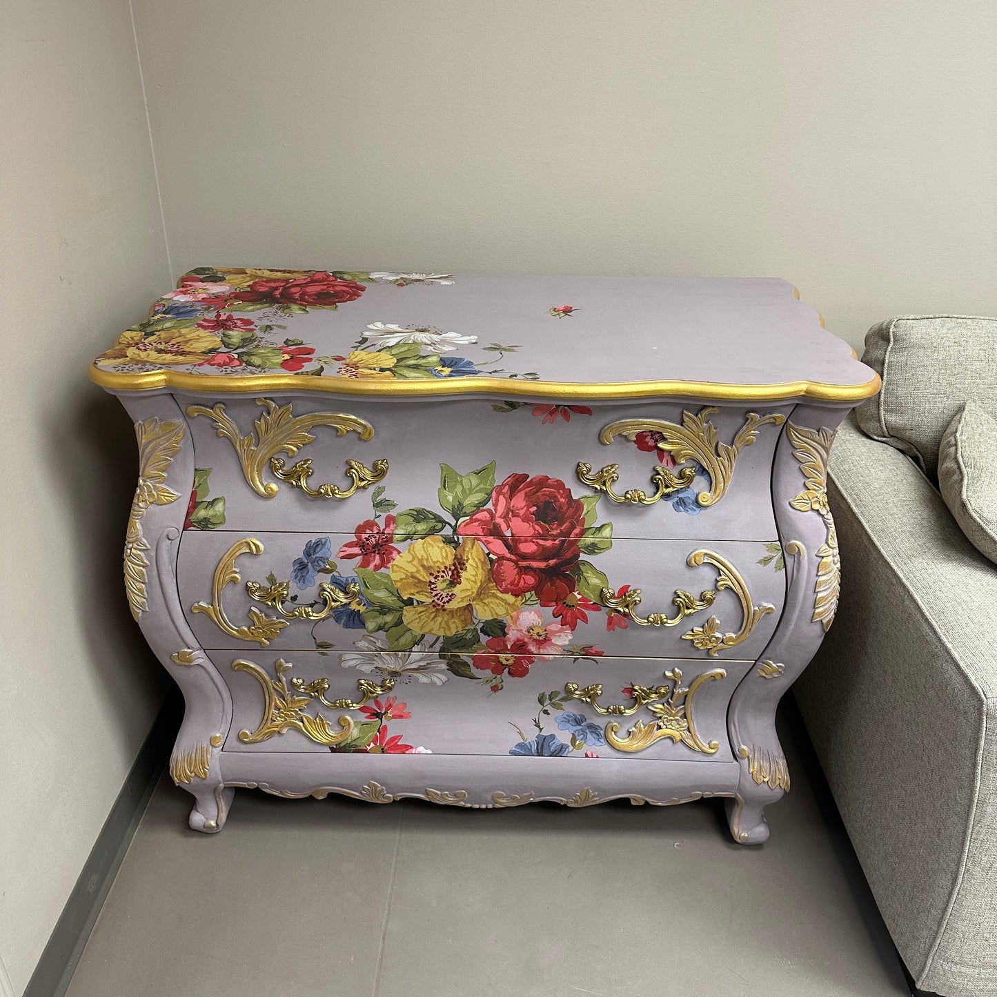 Bombay Floral 3 Drawers Dresser