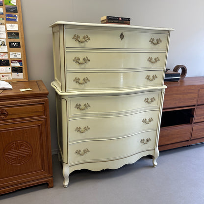 White French Provincial Highboy Dresser