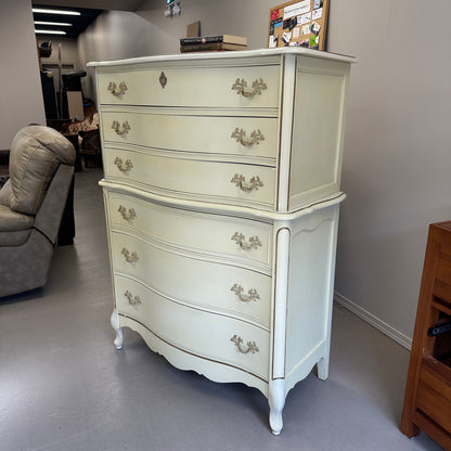 White French Provincial Highboy Dresser