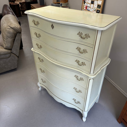 White French Provincial Highboy Dresser