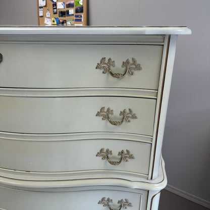White French Provincial Highboy Dresser