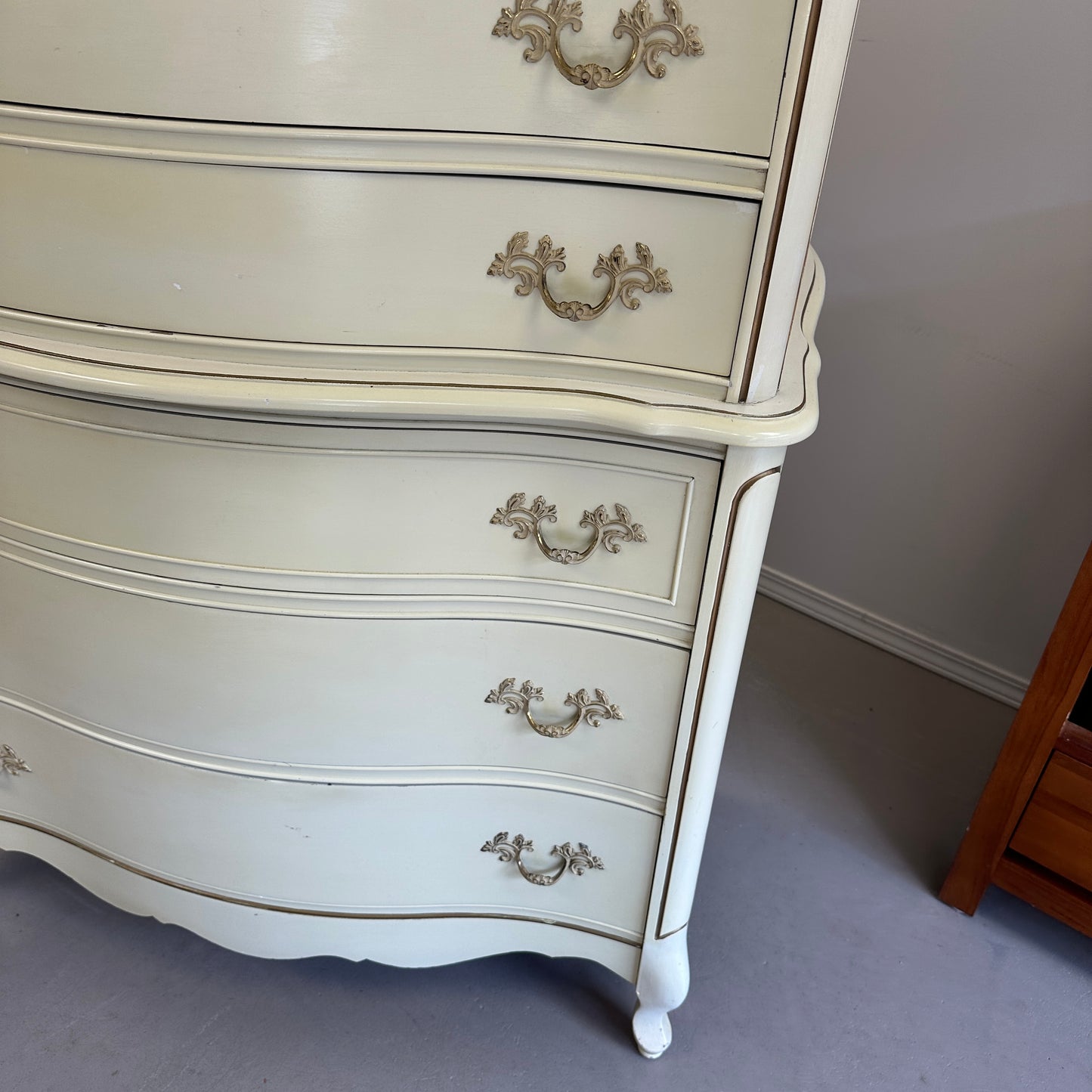 White French Provincial Highboy Dresser