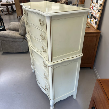 White French Provincial Highboy Dresser