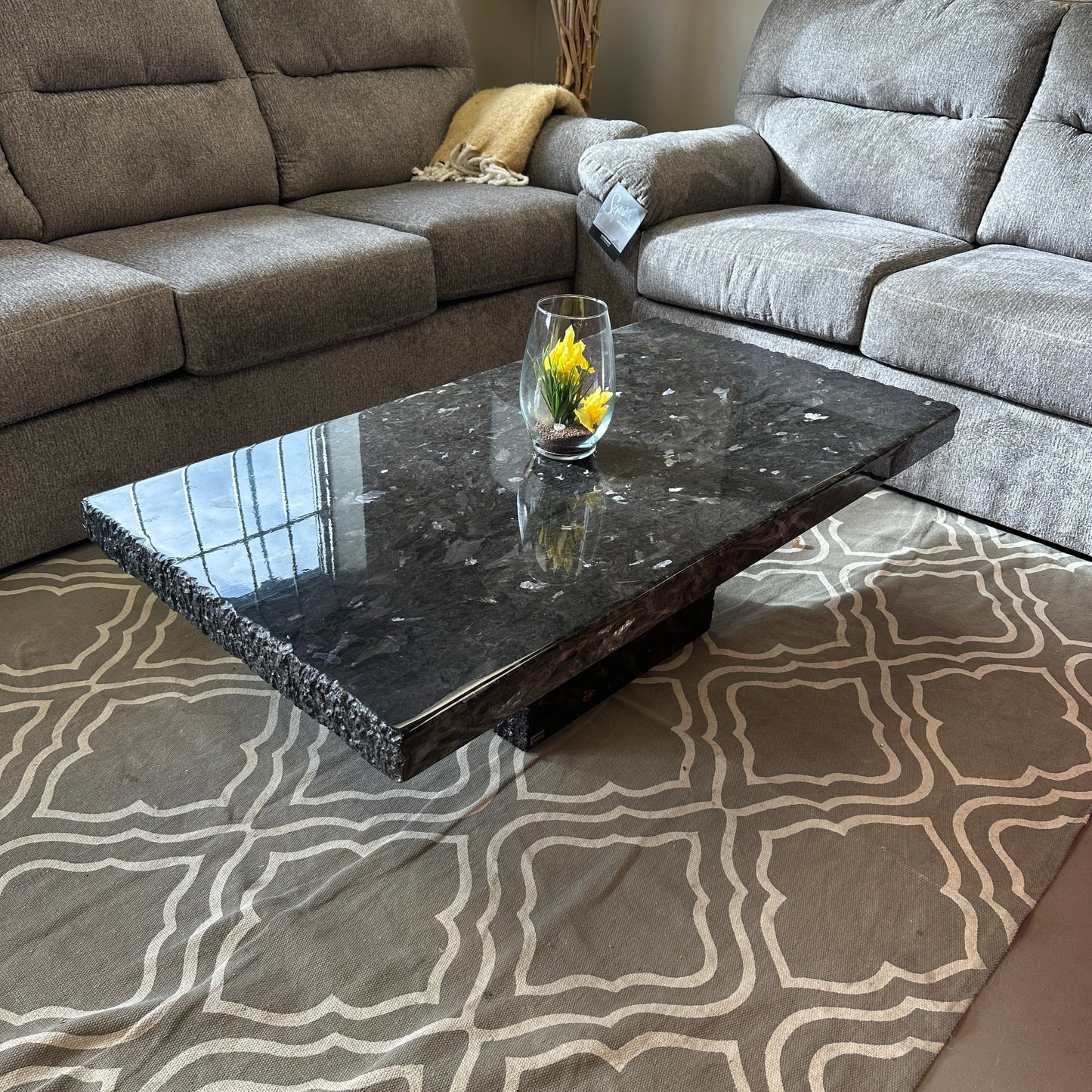 Lavamar Natural Stone Coffee Table - Made in Italy