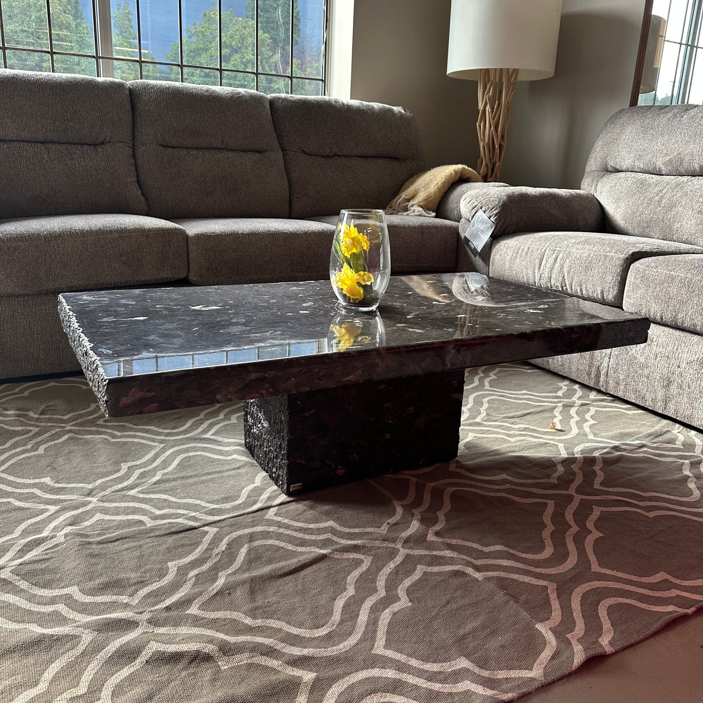Lavamar Natural Stone Coffee Table - Made in Italy