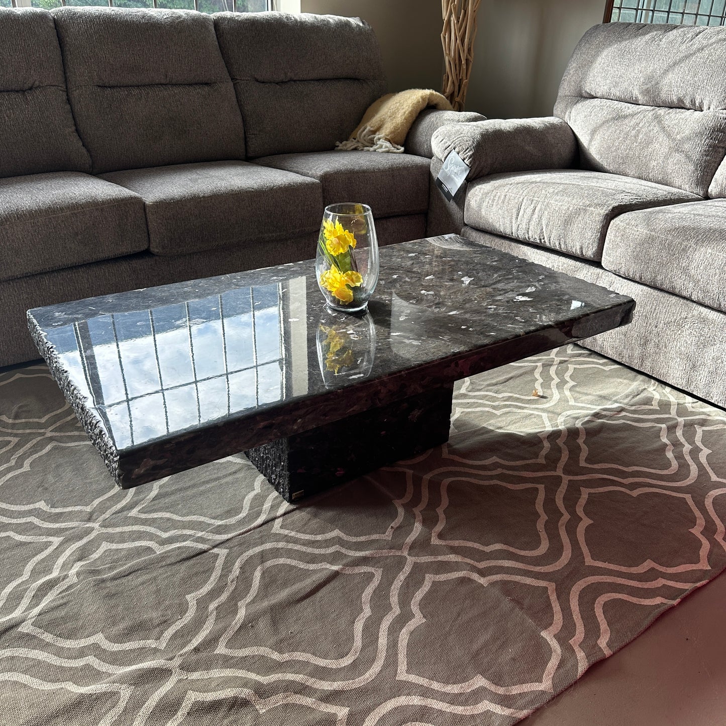 Lavamar Natural Stone Coffee Table - Made in Italy