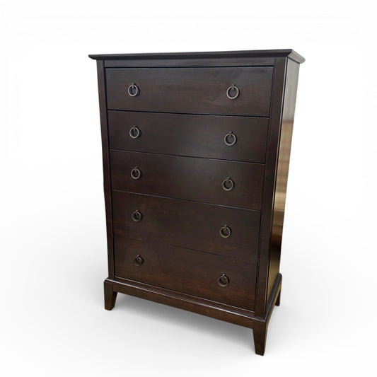 Solid Wood Dark Brown Highboy Dresser