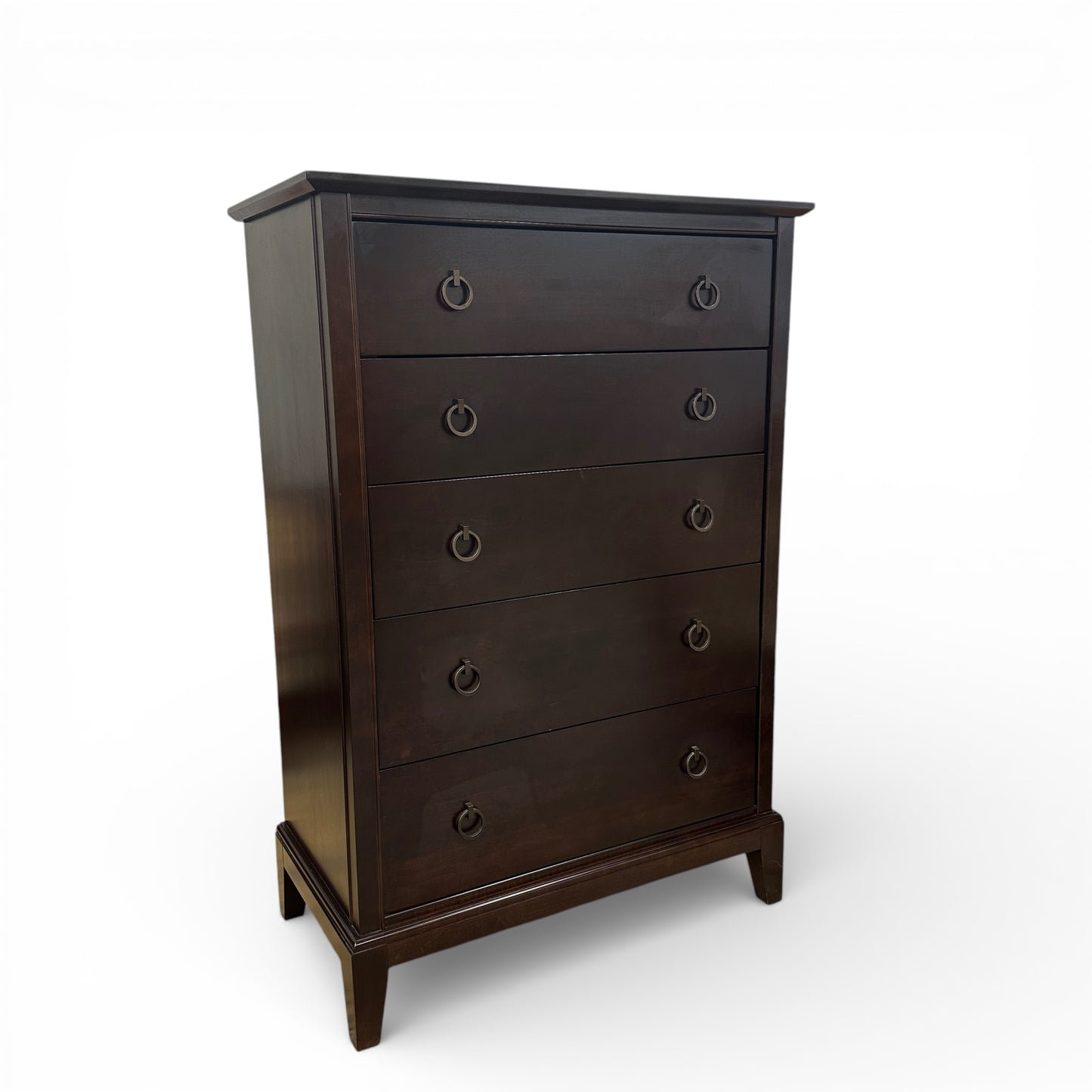 Solid Wood Dark Brown Highboy Dresser