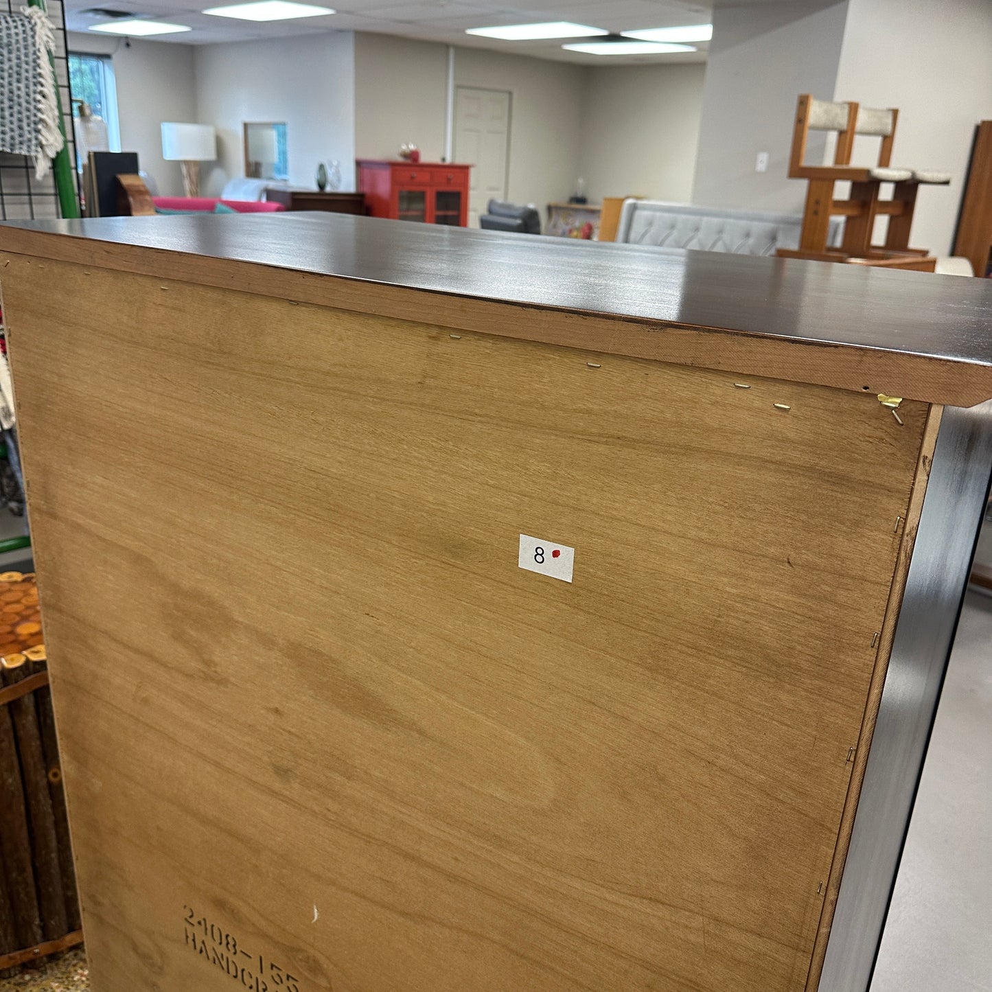 Solid Wood Dark Brown Highboy Dresser