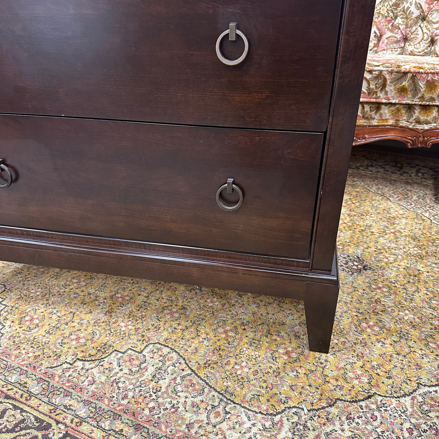 Solid Wood Dark Brown Highboy Dresser