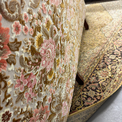 French Victorian-Style Floral Couch