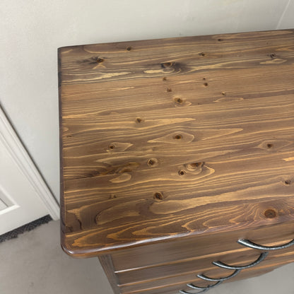 Solid Wood 5 Drawers Highboy Dresser