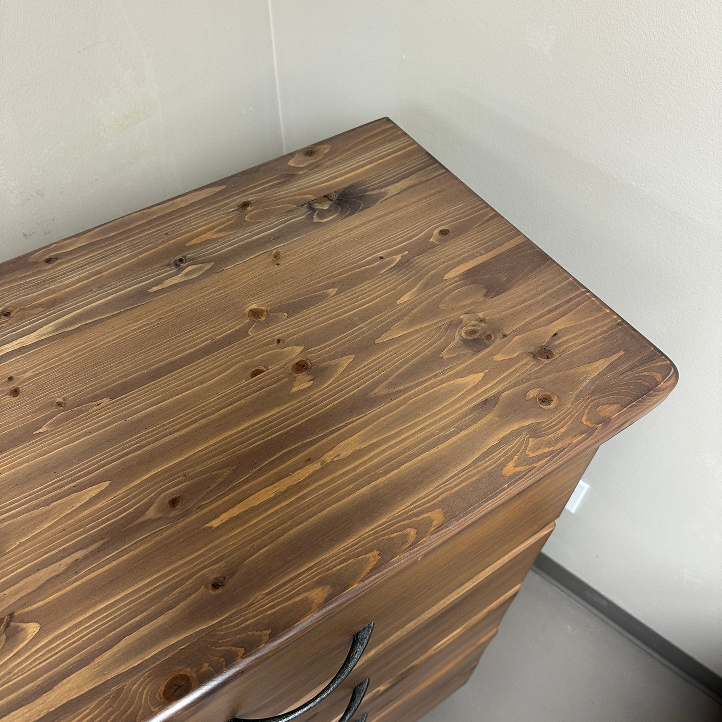 Solid Wood 5 Drawers Highboy Dresser